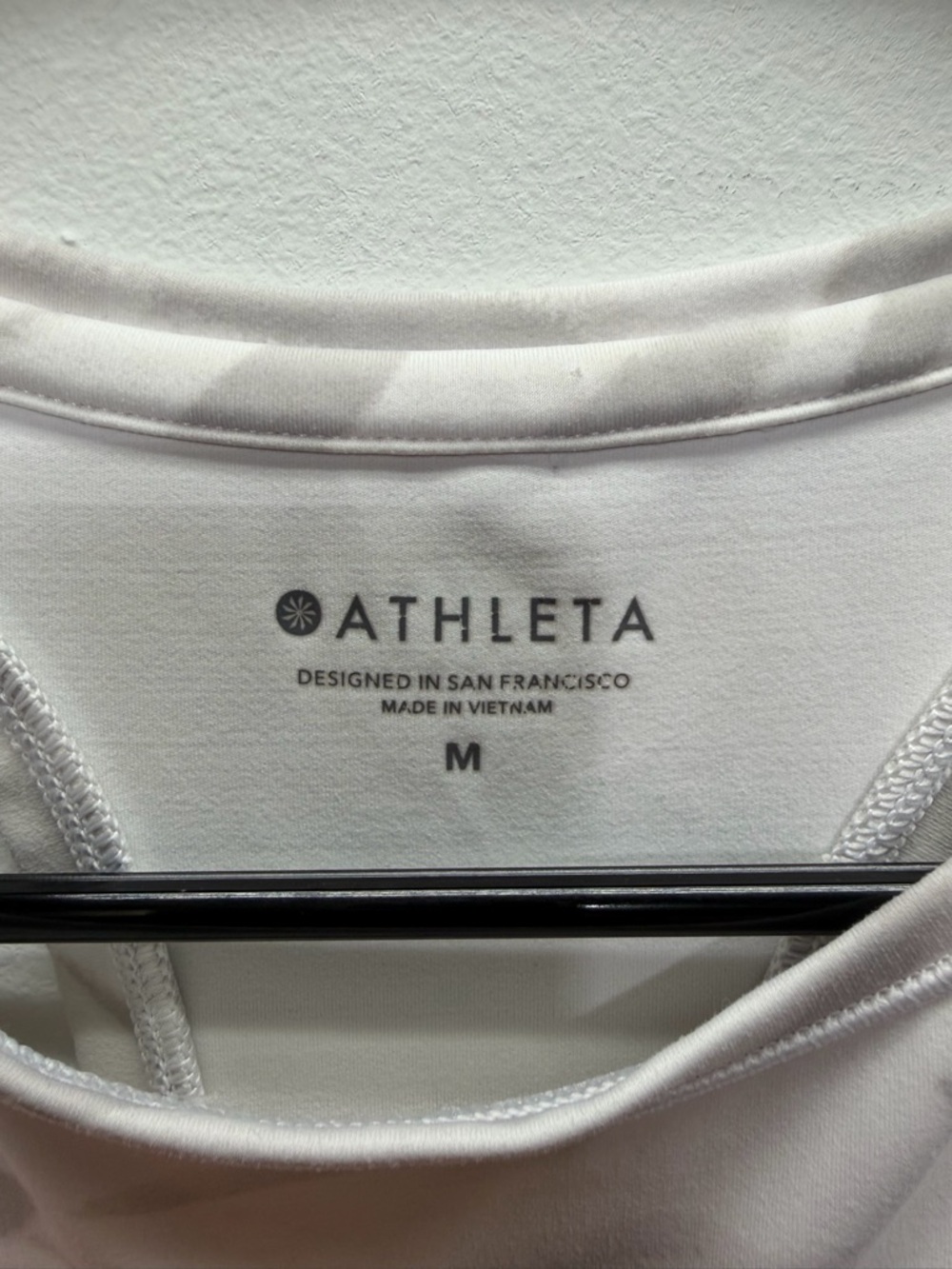 Athleta White Printed Racerback Tank Top - Women's Activewear - Picture 5 of 5